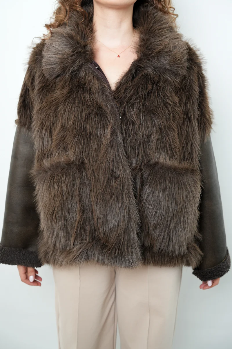 Caroline Tüylü Oversize Mont